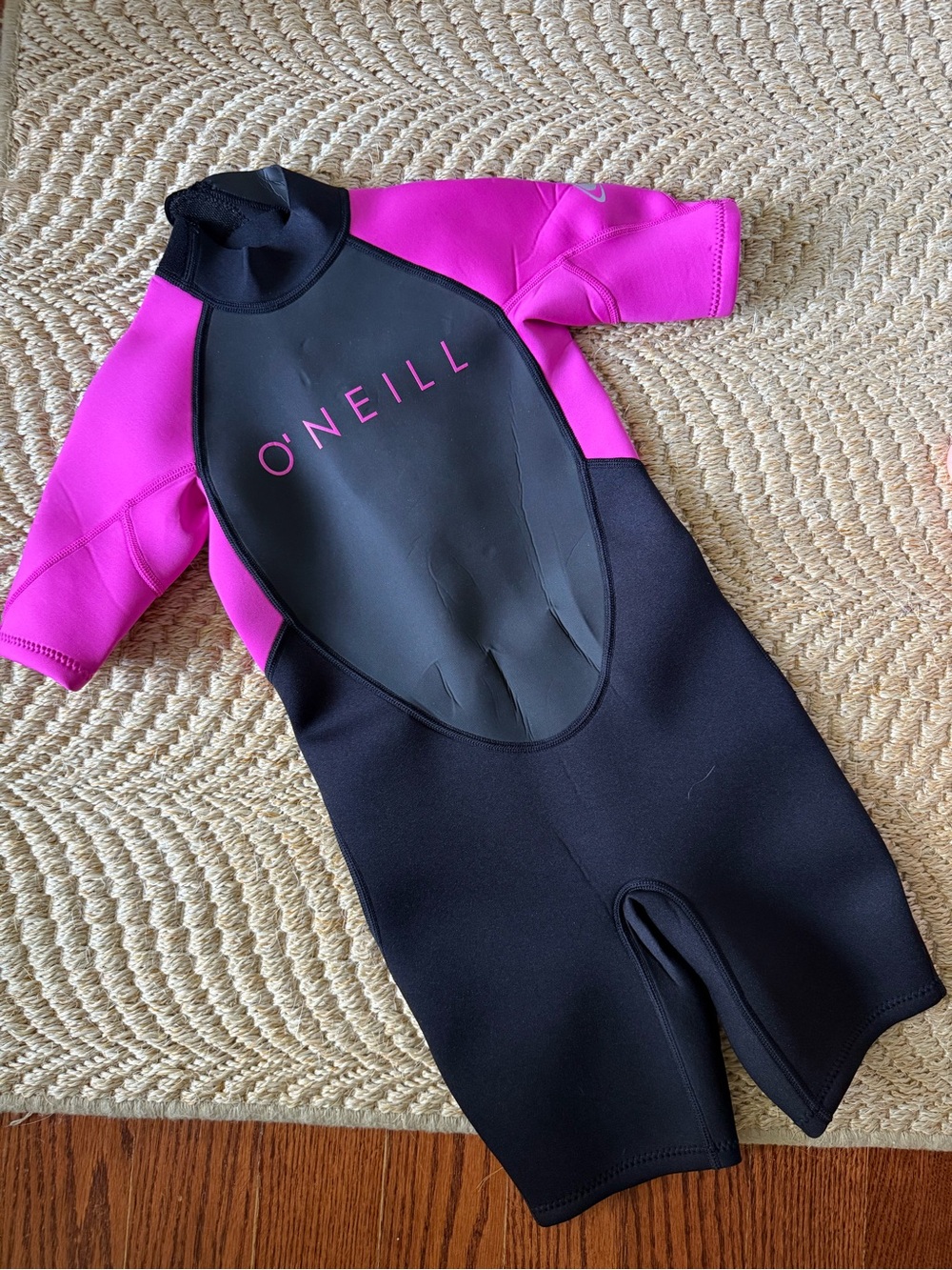 O'Neill Kids Short Sleeve Rashguard Wetsuit - Pink & Black